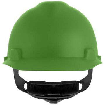 Type I Vented Hard Hat, Fits Hat 6-1/2 to 8 in, Matte Green, HDPE, 1-Touch, Class E