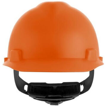 Type I Vented Hard Hat, Fits Hat 6-1/2 to 8 in, Matte Orange, HDPE, 1-Touch, Class E