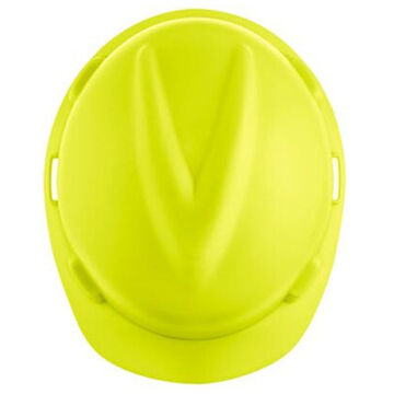 Type I Vented Hard Hat, Fits Hat 6-1/2 to 8 in, Matte Hi-Viz Yellow, HDPE, 1-Touch, Class E
