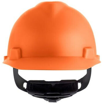Casque rigide ventilé de type I, convient aux casques de 6-1/2 à 8 pouce, orange mat haute visibilité, PEHD, 1 touche, classe E
