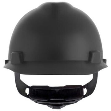 Type I Vented Hard Hat, Fits Hat 6-1/2 to 8 in, Matte Black, HDPE, 1-Touch, Class E
