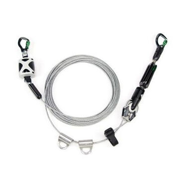 Lifeline Temporary Horizontal Cable, 130 To 310 Lb Capacity, 5 To 60 Ft Lg