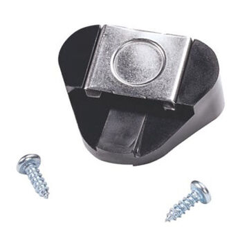 Lamp Bracket Screw-on, Silver, Polycarbonate, Black