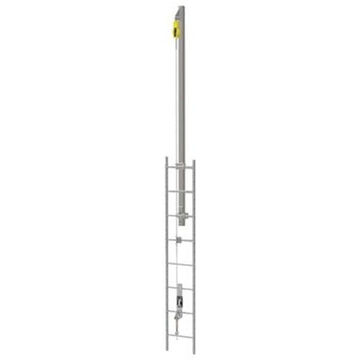 Ensemble de ligne de vie pour échelle verticale, 20 pied lg, capacité de 310 lb, acier