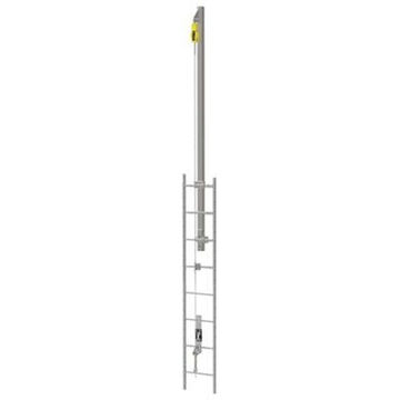 Vertical Ladder Lifeline Kit, 60 ft lg, 310 lb Capacity, Steel