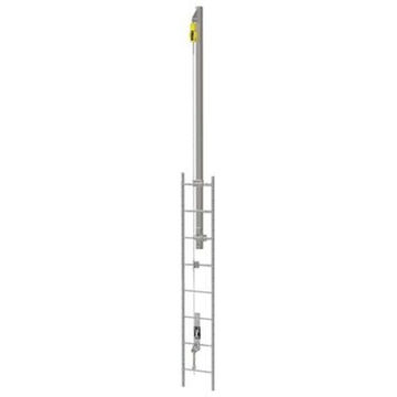 Ensemble de ligne de vie pour échelle verticale, 60 pied lg, capacité de 310 lb, acier