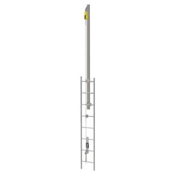 Ensemble de ligne de vie pour échelle verticale, 80 pied lg, capacité de 310 lb, acier