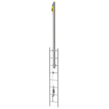 Ensemble de ligne de vie pour échelle verticale, 100 pied lg, capacité de 310 lb, acier