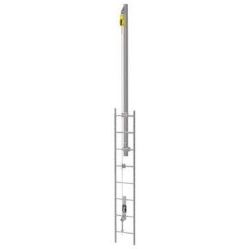 Vertical Ladder Lifeline Kit, 140 ft lg, 310 lb Capacity, Steel