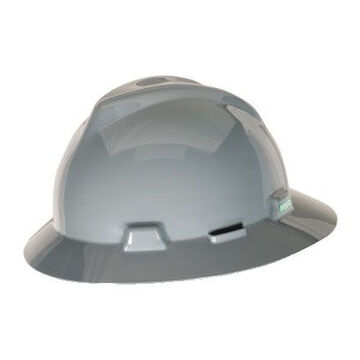 Full Brim Hard Hat, Gray, Polyethylene, Staz-On, Class E