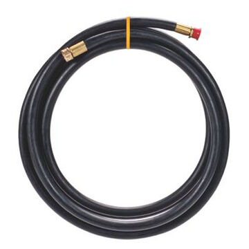 Chemical Resistant Air-supply Hose, 3/8 in Dia, 50 ft lg, Thread, Black
