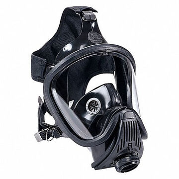 Full Face Gas Mask Respirator, 8.386 in Size, Black