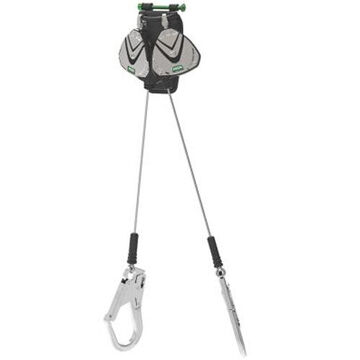 Personal Fall Limiter, 310 lb Capacity, 2-Leg, Gray, AL36CL Snap Hook