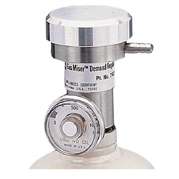 Gas Regulator, 0.1 to 3 lpm, Nickel Plated Polished Aluminum, Automatic
