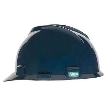 Casque de sécurité à bord avant, bleu foncé, polyéthylène, cliquet, classe E