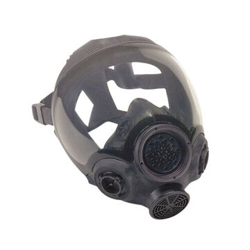 Air Purifying Full Face Respirator, 8.386 in Size, Black