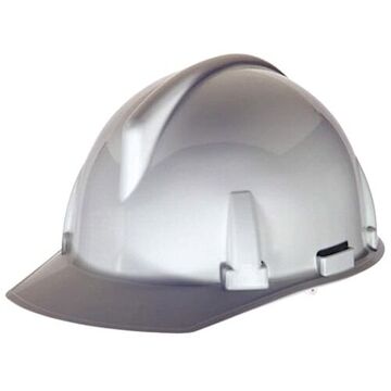 Hard Hat, White, Polyethylene, 1-Touch Pinlock