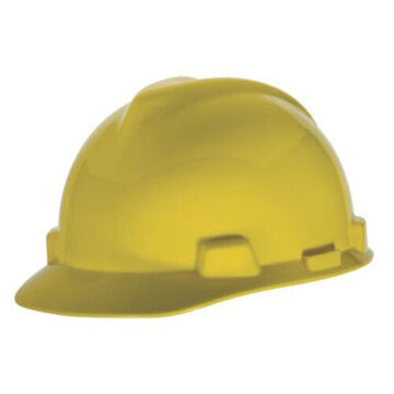 Casque rigide de type Ii non ventilé, convient aux casques de 6-1/2 à 8 pouce, jaune, HDPE, cliquet à 4 pouceints, classe E