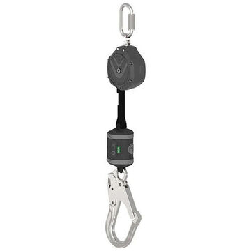 Personal Self-retracting Web Lanyard, 310 lb Capacity, 6 ft lg, 1-Leg, Gray, AL36CL Snap Hook