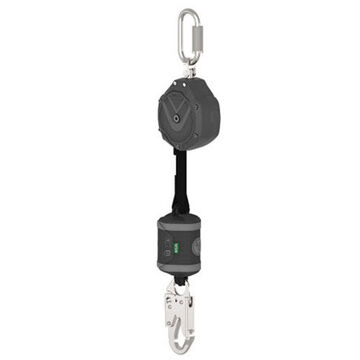 Personal Self-retracting Web Lanyard, 310 lb Capacity, 6 ft lg, 1-Leg, Gray, 36C Snap Hook