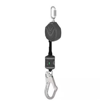 Personal Self-retracting Web Lanyard, 310 lb Capacity, 8 ft lg, 1-Leg, Gray, AL36CL Snap Hook