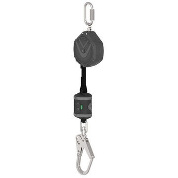 Personal Self-retracting Web Lanyard, 310 lb Capacity, 8 ft lg, 1-Leg, Gray, 36CLS Snap Hook