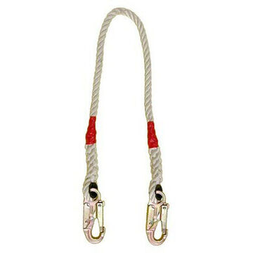 Lanyard, 310 lb Capacity, 6 ft lg, 1-Leg, Snap Hook