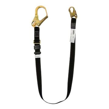 Lanyard, 310 lb Capacity, 4 ft lg, 1-Leg, Snap Hook