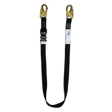 Lanyard, 310 lb Capacity, 4 ft lg, 1-Leg, Snap Hook