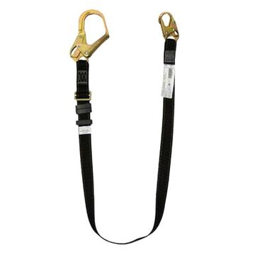 Lanyard, 310 lb Capacity, 6 ft lg, 1-Leg, Snap Hook