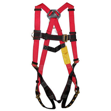 Harness, Universal, 420 lb Capacity, Red Shoulder/Black Chest Strap/Black Leg, Polyester