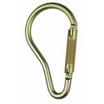 Scaffold Twist-locking Carabiner, 3600 lb Capacity, 51 mm Gate Clearance, Heat Treated Steel Alloy