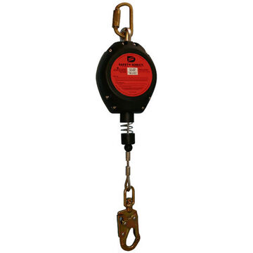 Self-retracting Lifeline, 3600 lb Capacity, 30 ft lg, Polymer Housing, Steel cable