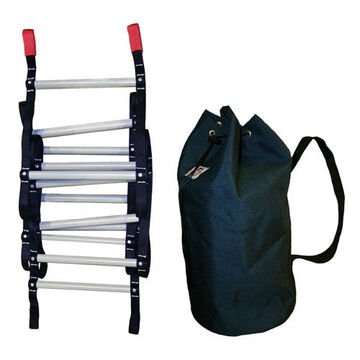 Rescue Ladder, 10 ft lg, 310 lb Capacity, Nylon/Fiber Glass