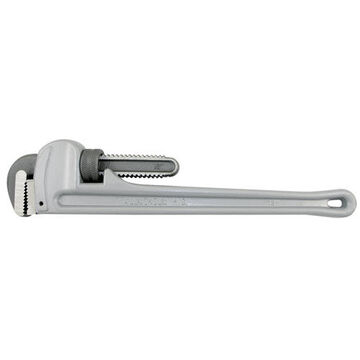 Straight Pipe Wrench, 24 in lg, Hook Jaw, 3 in Capacity