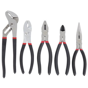 Cushion Grip Plier Set, 5-Piece, Alloy Steel