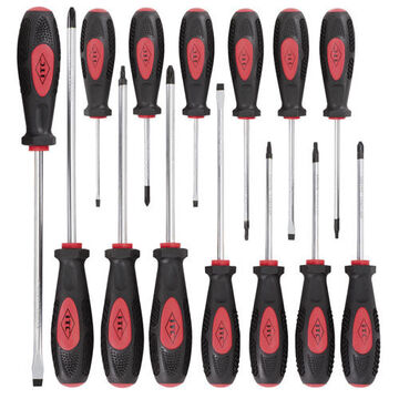 Multi-bit Screwdriver Set, 14-Piece, Steel, Chrome Vanadium