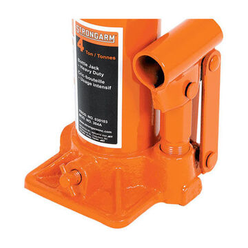 Bottle Jack Heavy-duty 4 T Capacity, 6-3/4 In, 12-1/4 In, 2-1/4 In Lg