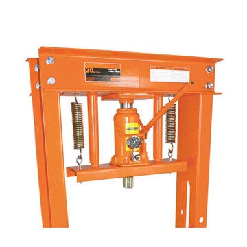 Fixed Head Heavy-Duty Manual Shop Press, 20 ton Capacity, 12.5 in lg Base, 14.25 in wd Base, 33 in ht