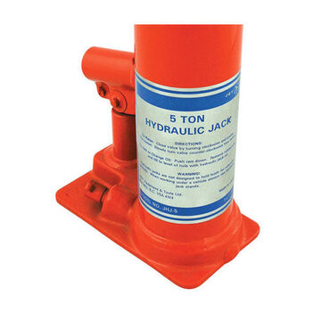 Super Heavy-Duty Jet Hydraulic Bottle Jack, 5 T Capacity, 7-7/8 in, 15-3/8 in