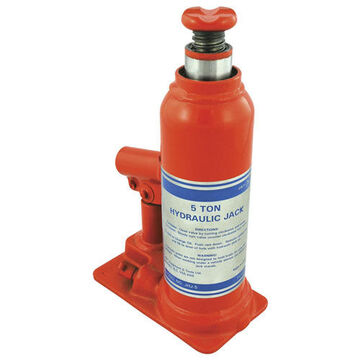 Bottle Jack Super Heavy-duty Jet Hydraulic, 5 T Capacity, 7-7/8 In, 15-3/8 In