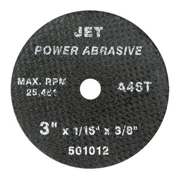 Cut-off Wheel, 2 in Dia, 1/16 in, 3/8 in Shank, 46 Grit, Aluminum Oxide