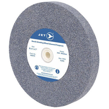Grinding Wheel Straight 8 In Dia, 1 In, A46 Grit, Aluminum Oxide