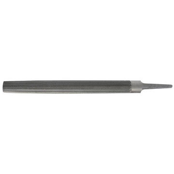 Half Round File, Smooth, Second Cut, 8 in lg