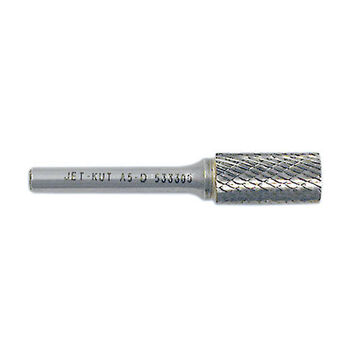 Bur Super Premium, Cylindrical, 1/2 In Dia, 1 In Lg, Double