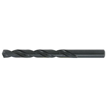 Drill Bit Jobber Length, 11/32 In Dia, 2.5 In Lg, Black Oxide