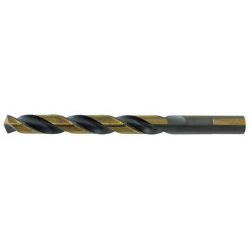 Drill Bit Premium, 3/16 In Dia, 4.25 In Lg, Black/gold