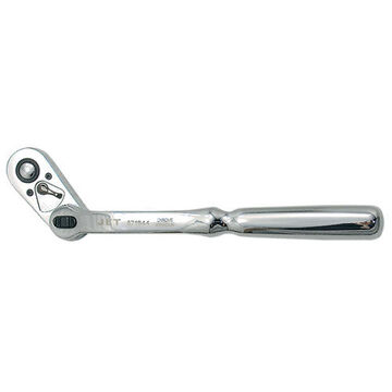 Articulating Head Ratchet Wrench, 10-1/4 in lg, Chrome Vanadium Steel