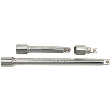 Extension Bar Set, 1/2 in Drive, 3-Piece, Vanadium Steel, Chrome
