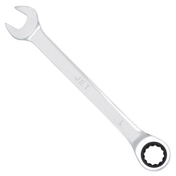 Non-Reversing Ratchet Wrench, 9/16 in Wrench Opening, 12-Point, 6140 Chrome Vanadium Steel